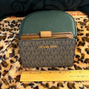 Michael Kors Tan and Brown Monogram Wallet